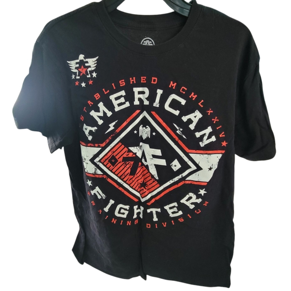 American Fighter Sz Med Mens Black Graphic T-Shirt